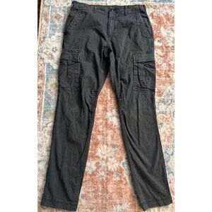 Gap Mens Black Charcoal Cargo Pants 36x34 Cotton Blend Durable Casual Wear
